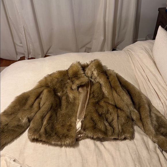 Something Navy Faux Fur jacket size M - Picture 9 of 9